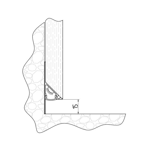теневой плинтус с подсветкой